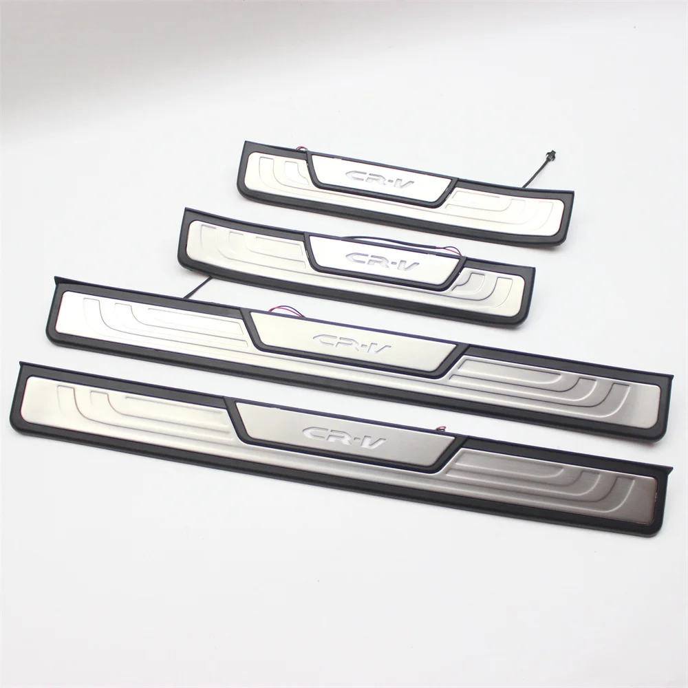 

Car Styling Stainless Steel Led Door Sill Scuff Plate Guard Sills Protector Trim For Honda CRV CR-V 2012-2016