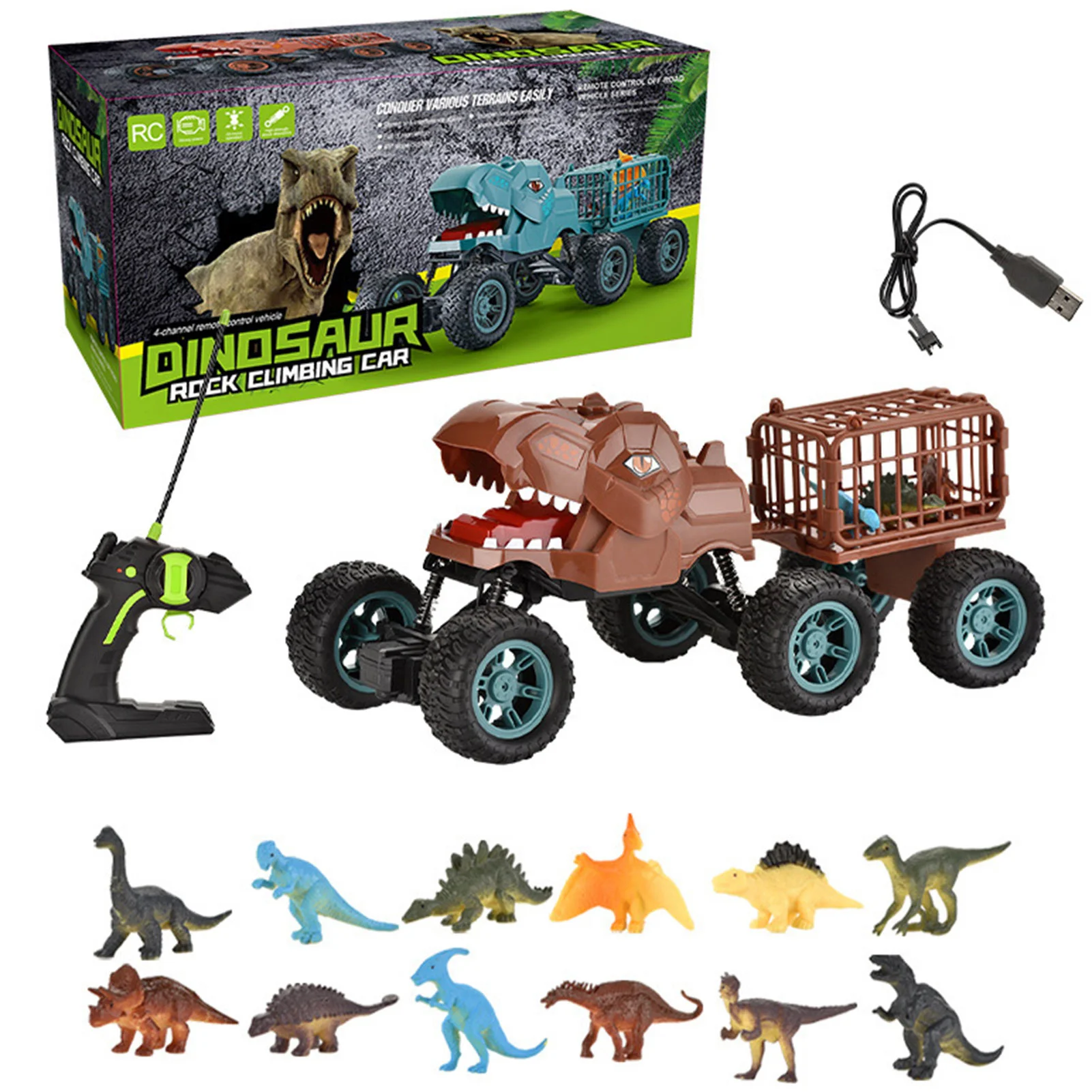 

Remote Control Stunt Dinosaur Car Road RC Trucks Toy For 3 4 5 6 7 Year Old Kids Preschool Dinosaur Car Toy For Boys And Girls