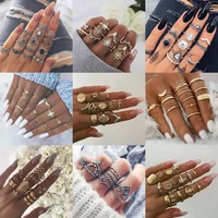 30 styles trendy boho midi knuckle ring set for women crystal geometric finger rings fashion bohemian jewelry