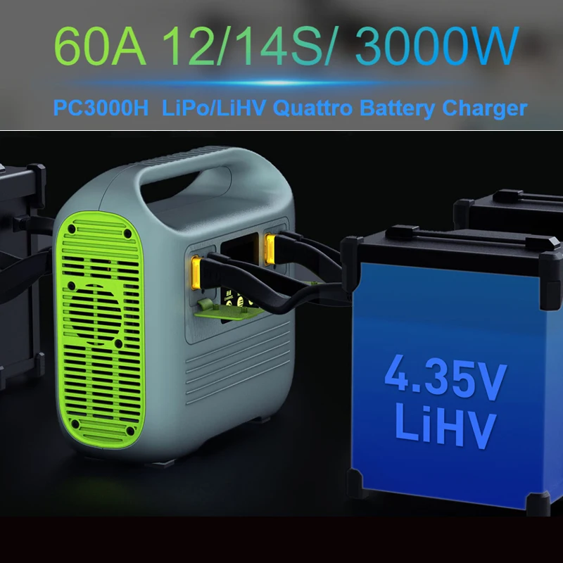 

SKYRC 2022 PC3000H 60A 12/14S 3000 Вт зарядное устройство со встроенной системой CAN-шины для интеллектуальной батареи, литиевая батарея