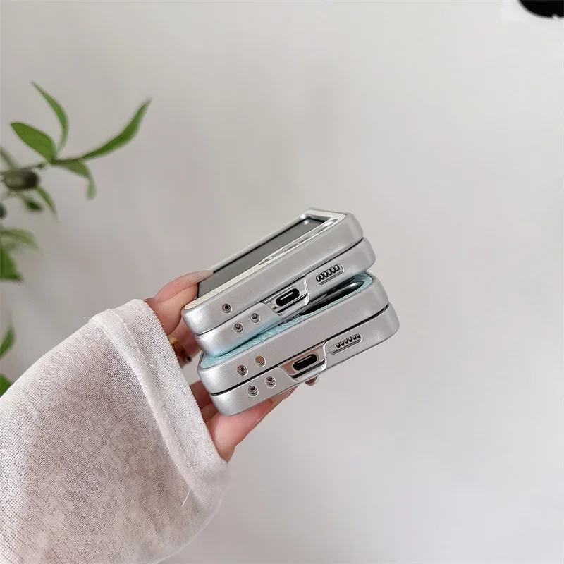 Śliczne haftowane etui na telefon dla psa Samsung Galaxy Z Flip 6 5 4 3 Ochronna tylna obudowa ZFlip4 ZFlip5 ZFlip6 Case Shell