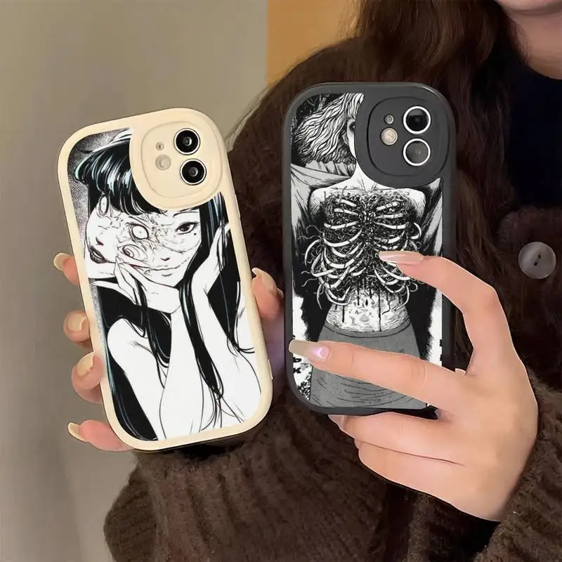 

Japanese horror comic Tomie Hard Leather Phone Case for iPhone 13 12 Mini 11 14 Pro Max Xs X Xr 7 8 Plus 6 6s Se silicone Cover
