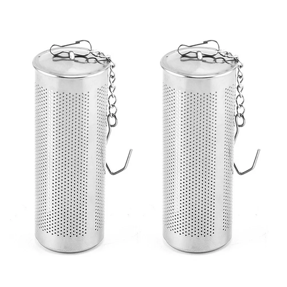 

2PCS Tea Ball Strainers Stainless Steel Fine Mesh Design Flavorful Tea Infusion No Bad Taste Convenient Chain Hook