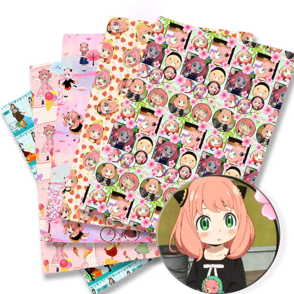 

spy x family Cartoon Fabric 140*50cm Handmade Sewing Patchwork Quilting Baby Dress Home Sheet Printed Fabric Fabric Sewing Kids