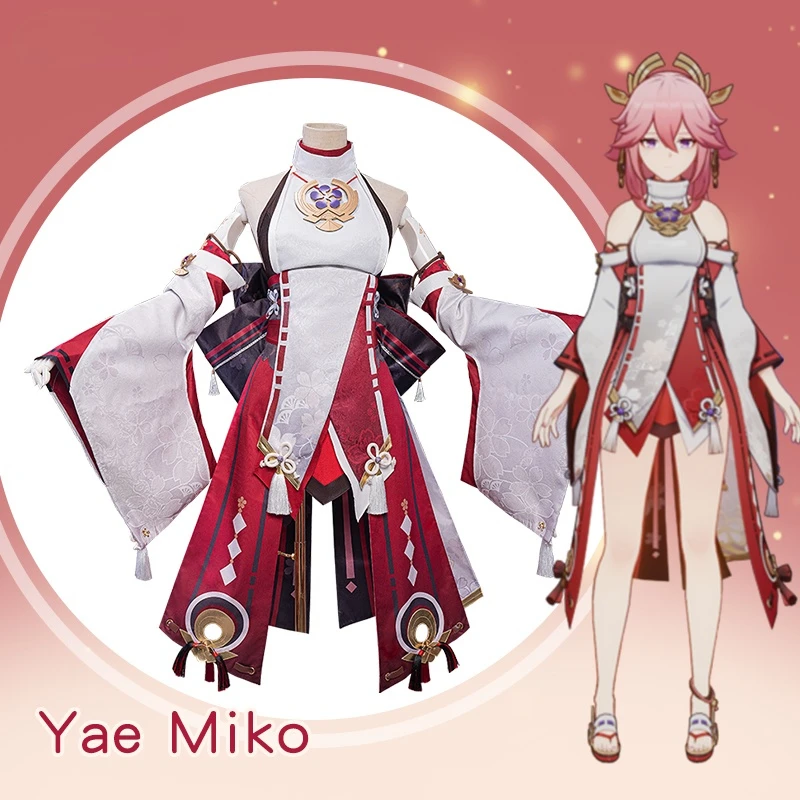 

Костюм для косплея Мико 2022 Genshin Impact Yae Guuji Yae косплей костюм для вечеринки костюм на Хэллоуин Пурим костюмы для женщин