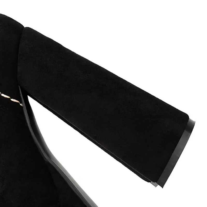 Женские замшевые ботильоны с круглым носком на высоком каблуке 12 5 см