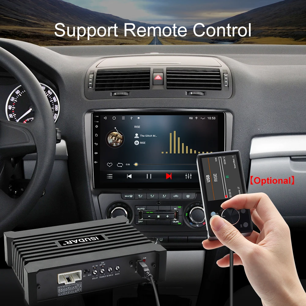 ISUDAR D408 автомобильный DSP усилитель для VW/TOYOTA/HONDA/Mazda/Nissan/Ford/Audi/BMW/Peugeot/HYUNDAI/KIA Авто