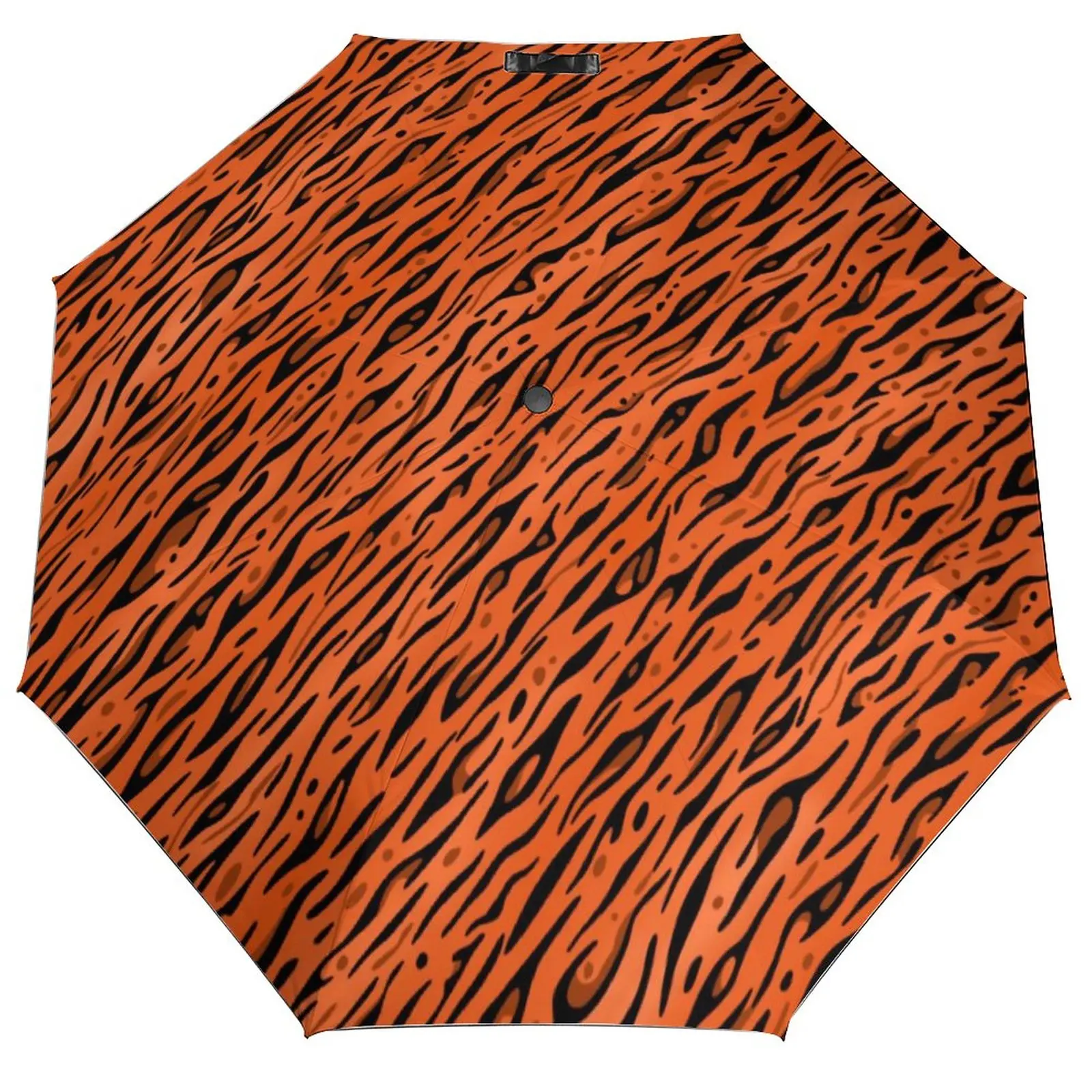 

Зонт Автоматический складной с принтом животных, зонт легкий из углеродного волокна с полоской оранжевого тигра, 3 сложения