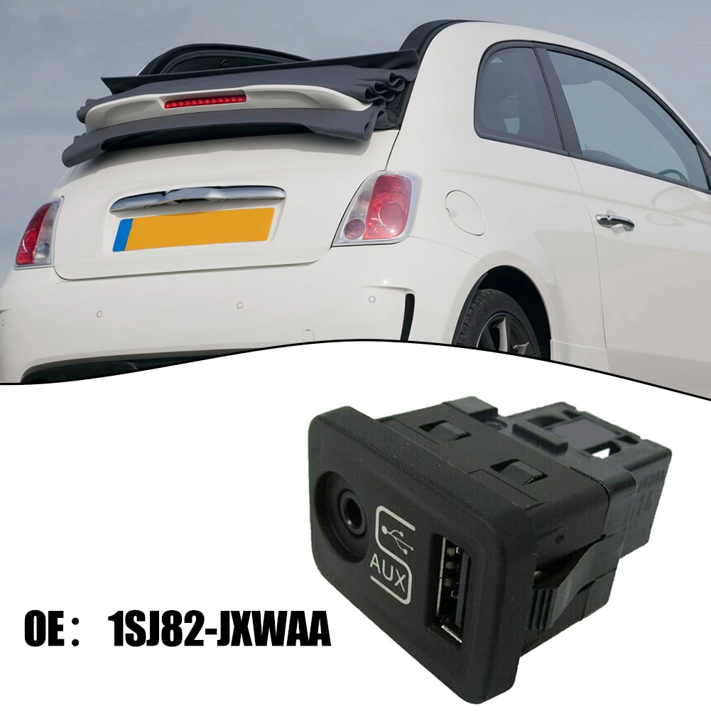 

Accessories AUX Audio Interface 1SJ82-JXWAA ABS Auxiliary USB Port Socket For FIAT 500 2012 2013 2014 Exquisite