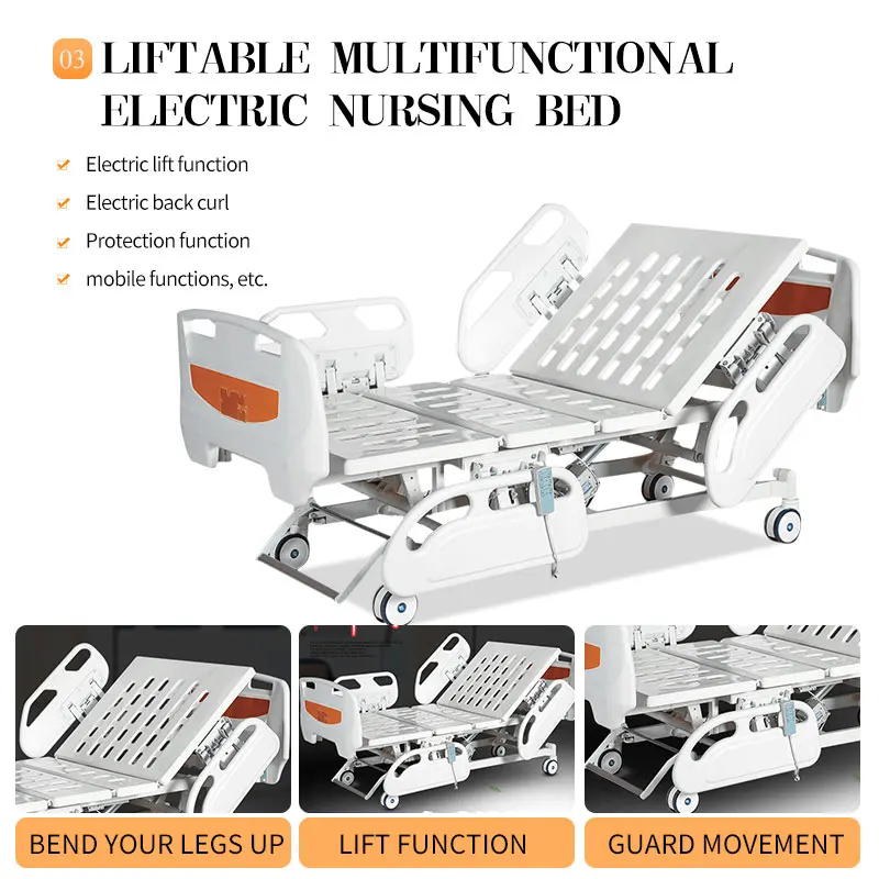 Высококачественная больничная кровать R&ampD с длительным сроком службы 5 функций