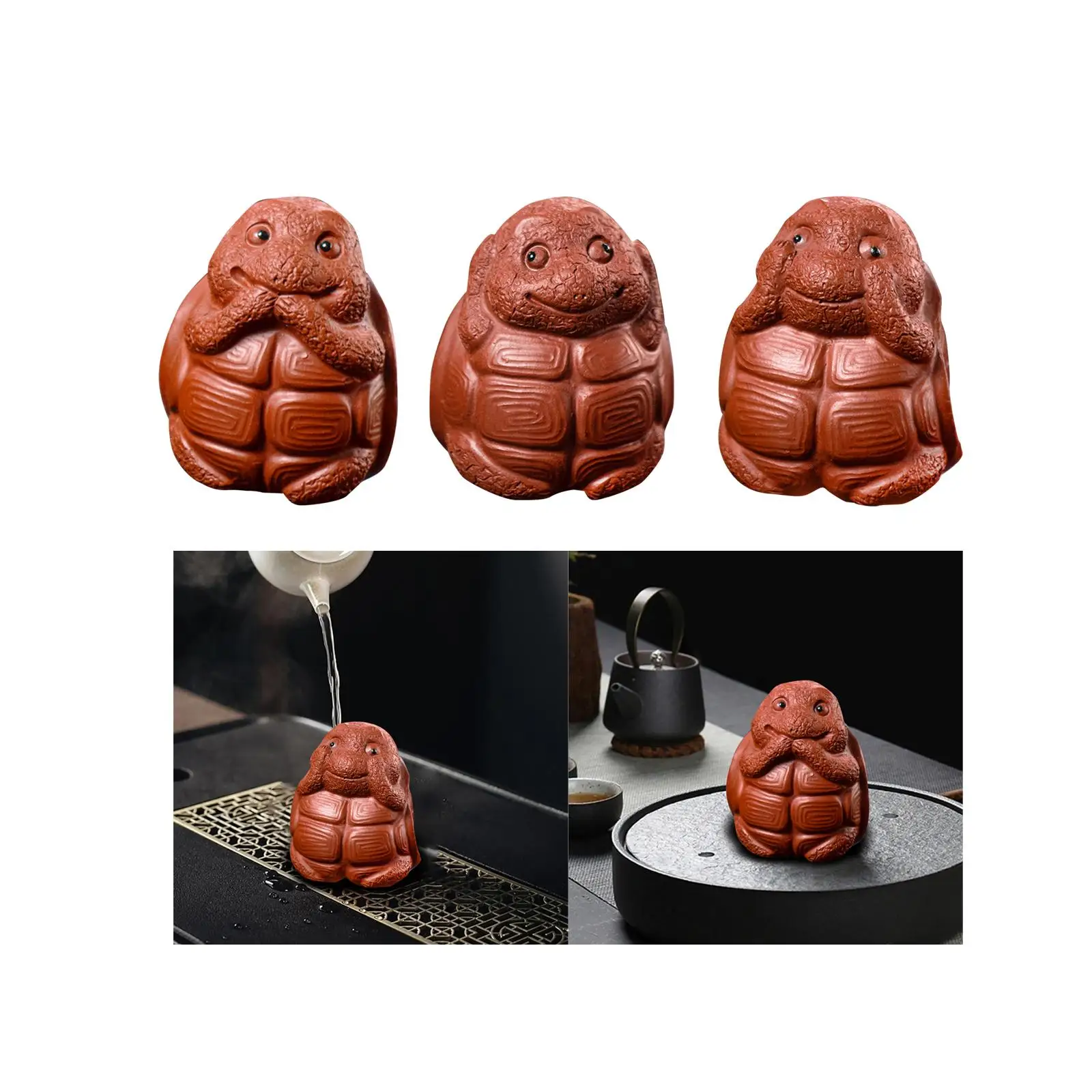 Глиняная черепаха мини-чай фигурка домашнего питомца украшение для маленького