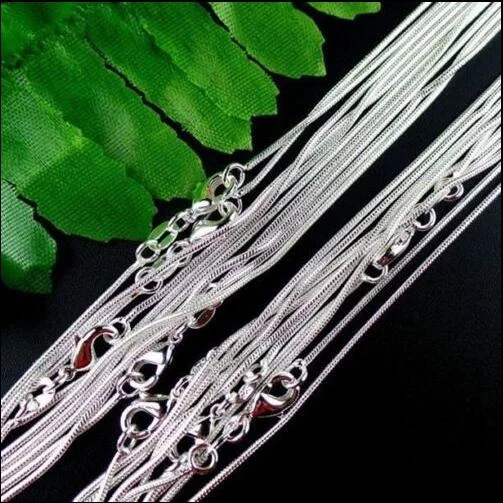 5 шт. серебряная змеиная цепочка 16-30 дюймов