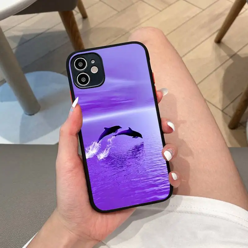 

Purple aesthetic Phone Case for iPhone 14 11 12 13 Mini Pro Max 8 7 Plus X XR XS MAX Translucent Matte Cover