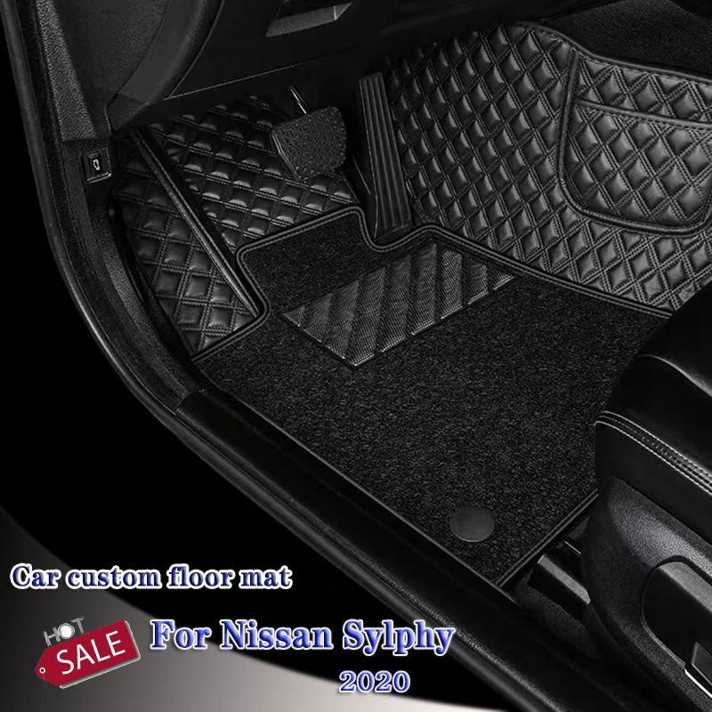 

Автомобильные напольные коврики для Nissan Sylphy 2020, коврики, чехлы, автомобильные аксессуары, напольные коврики с педалью, защита салона автомобиля