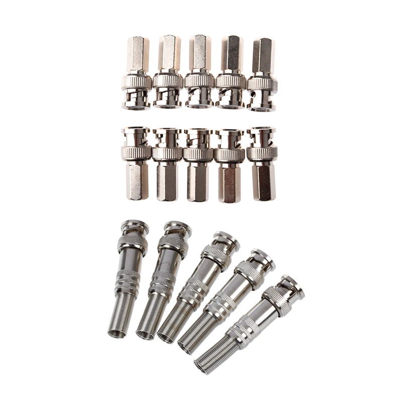 

Twist-On BNC Male Coax Connectors CCTV RG59 Pack Of 10 With 5Pcs Solder Less Twist Spring BNC Connector Jack For Coaxial RG59 CC