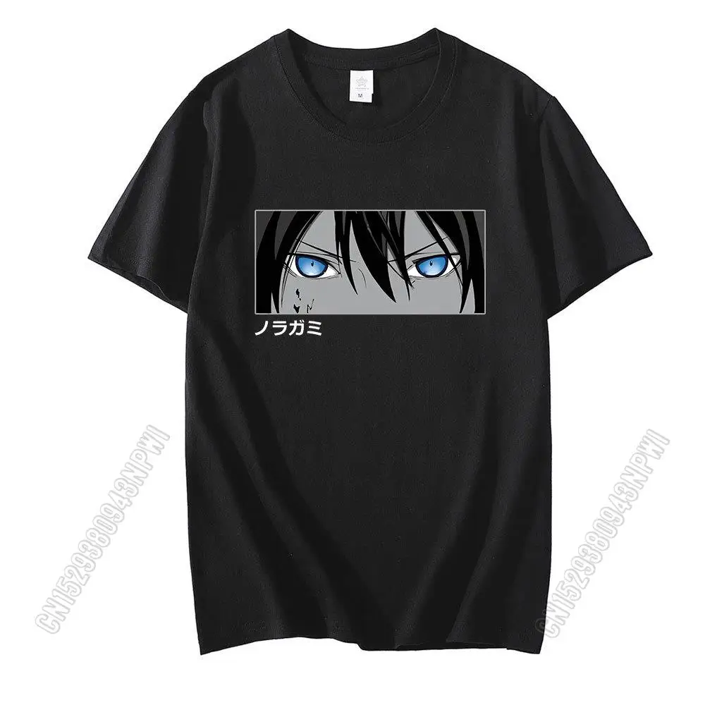 

Noragami Yato Eyes Cotton T Shirt Men Women Vintage Couple Clothes Harajuku Kawaii Japanese Couple T-Shirts Summer Tops Harajuku