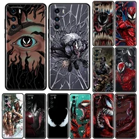 phone case for huawei p50 p50e p40 p30 p20 p10 smart 2021 pro lite 5g plus soft silicone case cover spider man meets venom