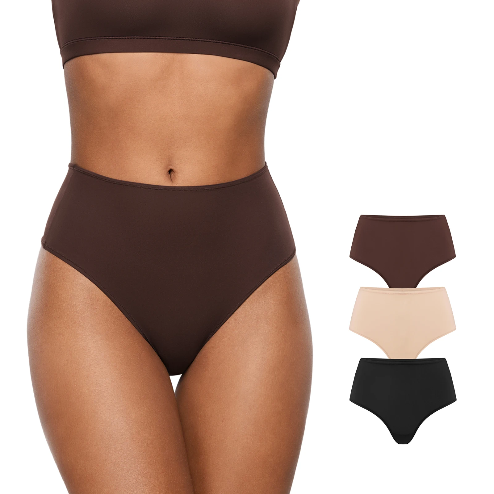 Комплект из 3 женских мягких стрингов бесшовное женское нижнее белье с высокой