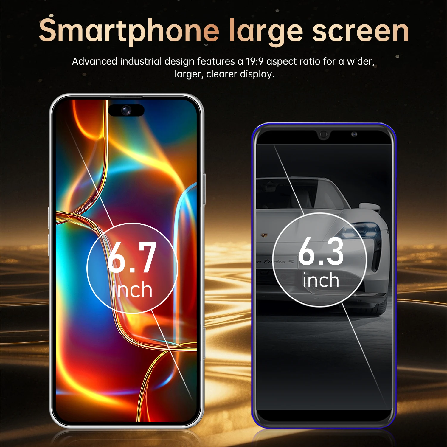 Фото Смартфон IVMI 17Pro Max на Android 10.0, экран 6.7 дюймов, 3+16 ГБ, 5+13 МП камера, 3500 мАч, поддержка Google Play Store. №4