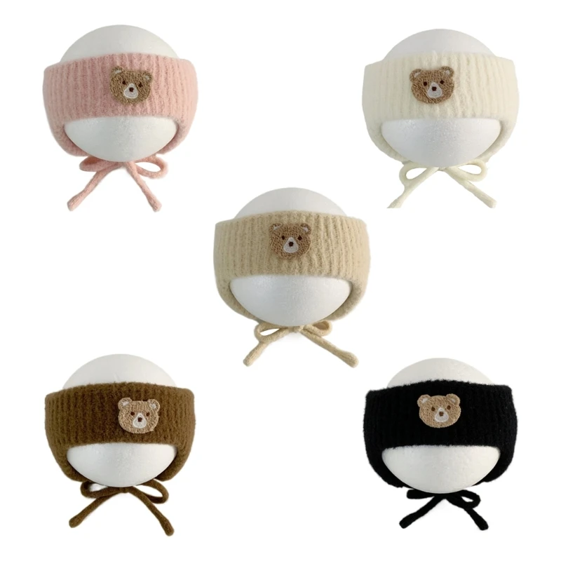 

Cartoon Bear Hairband Versatile Fontanelle Protections Headwear Newborn Headband Baby Hair Accessories