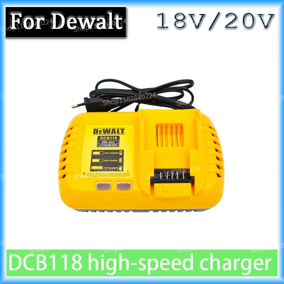 

DEWALT DCB118 Rapid Charger 18V 20V 60V MAX Charge Internal Fan Cooled Lithium Battery Fast Charger