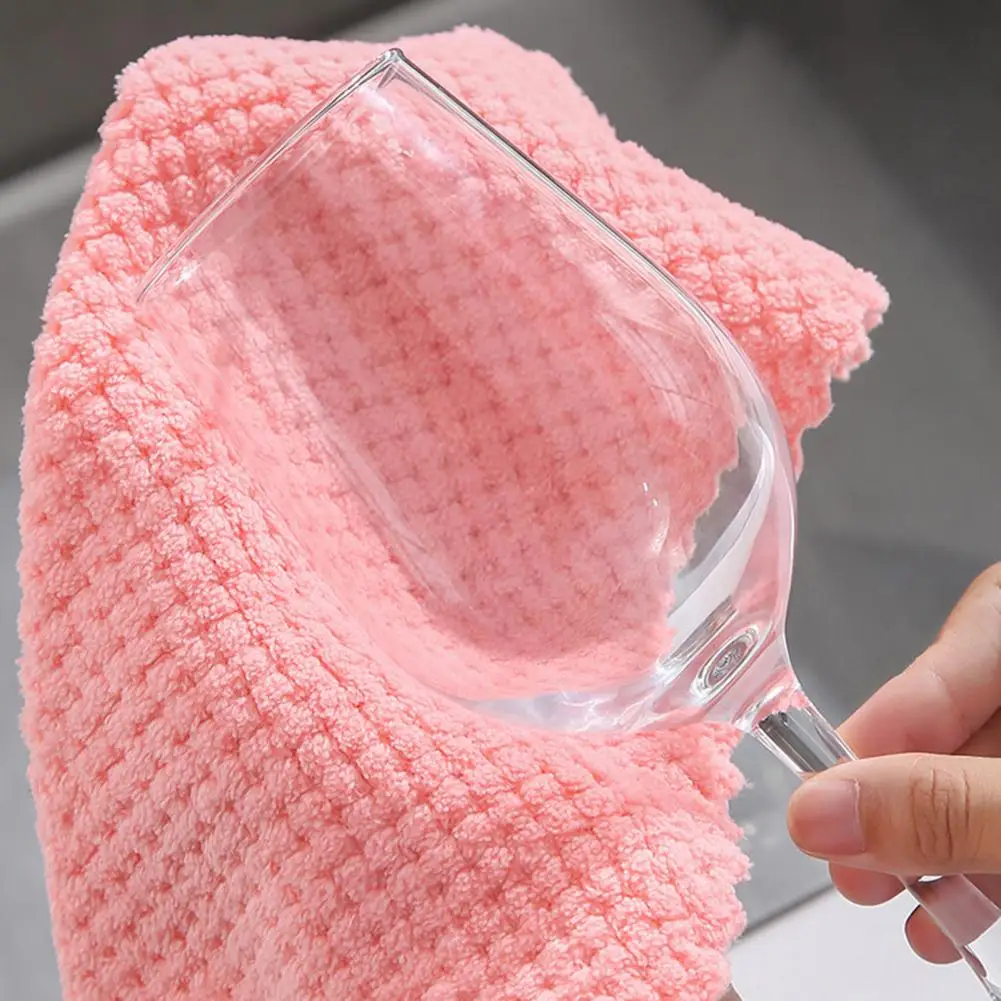 

Soft Dishcloth Random Color Tear Resistant Clean Pan Scouring Pads Lightweight Kitchen Dish Cloth for Dining Room