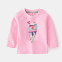t shirt for girl clothing long sleeve casual tees kids icecream spring summer tops for toddlers child