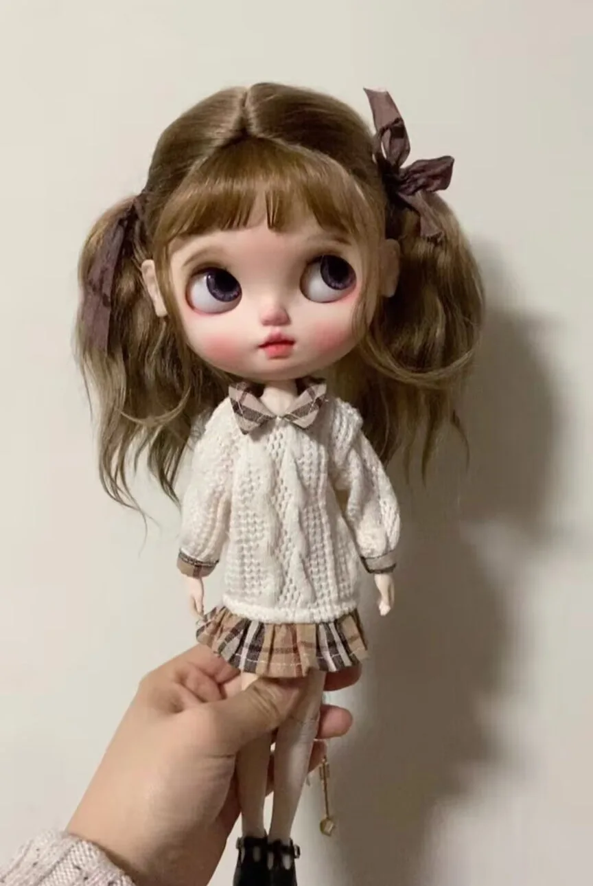 2025 1 шт. стильный свитер Блайт искусственная две юбки 1/6 30 см (подходит для azone Pullip