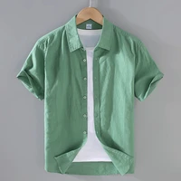 mens casual blouse cotton linen long sleeve shirt men loose tops spring summer fashion handsome beach shirts