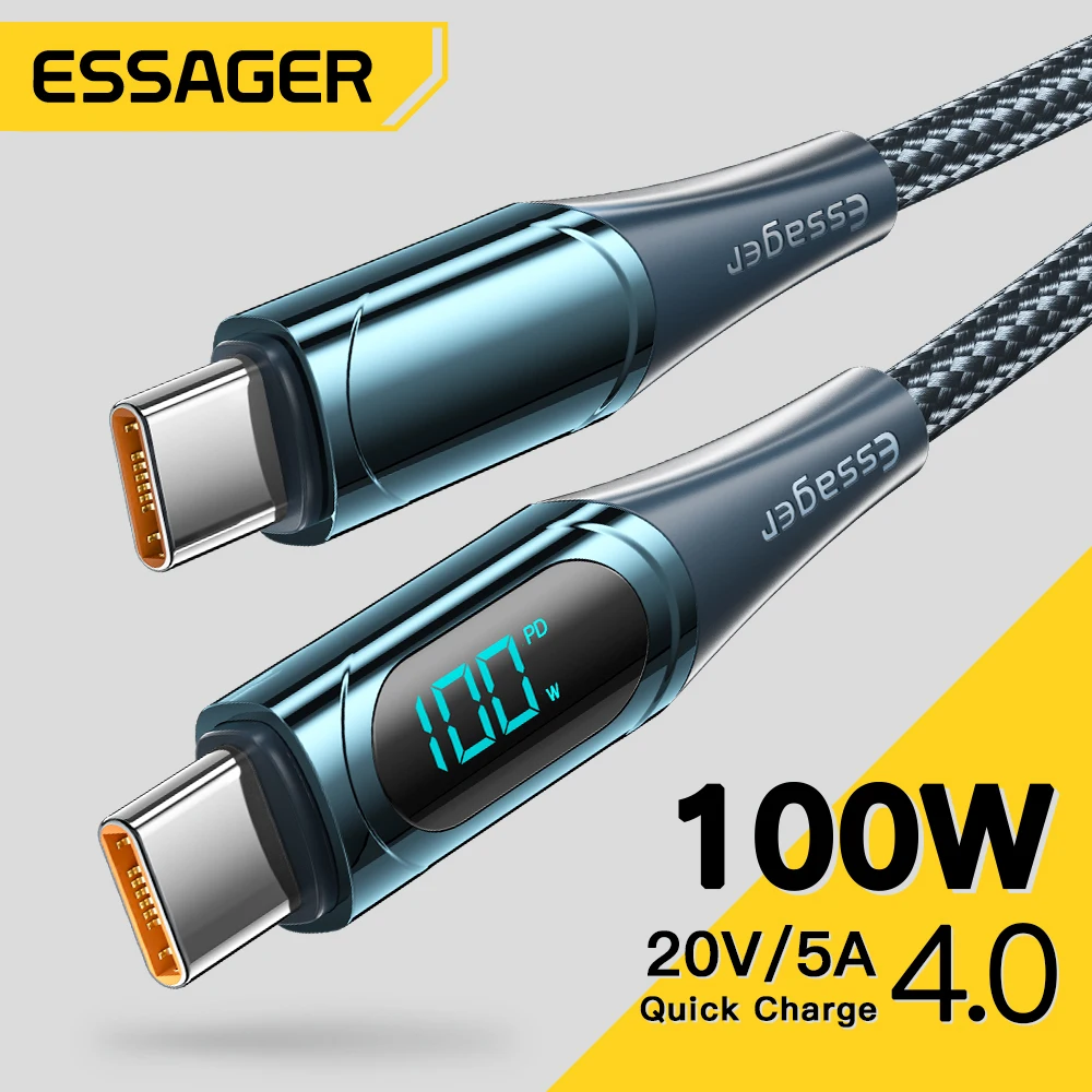 Кабель Essager Pd 100 Вт с Usb C на Usb C, быстрое зарядное устройство, цифровой шнур для передачи данных для Samsung, Xiami, Huawei, MacBook, iPad, кабель Type C
Кабель Essager Pd 100 Вт с Usb C на Usb C, быстрое зарядное устройство, цифровой шнур для передачи данных для Samsung, Xiami, Huawei, MacBook, iPad, кабель Type C