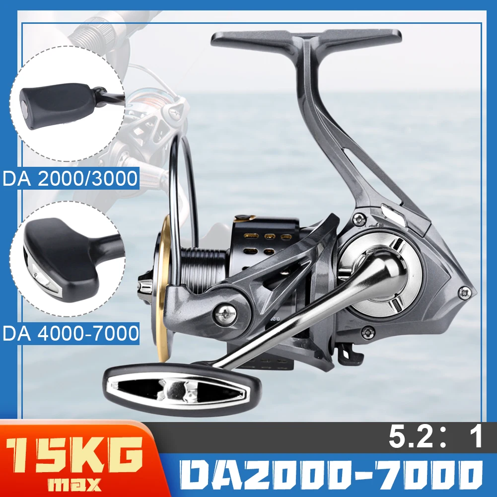 

Spinning Fishing Reel 2000 -7000 Ultralight Max Drag 15kg 5.2:1 Surfcasting Spinning Reel Saltwater Jigging Fishing Tackle Reels