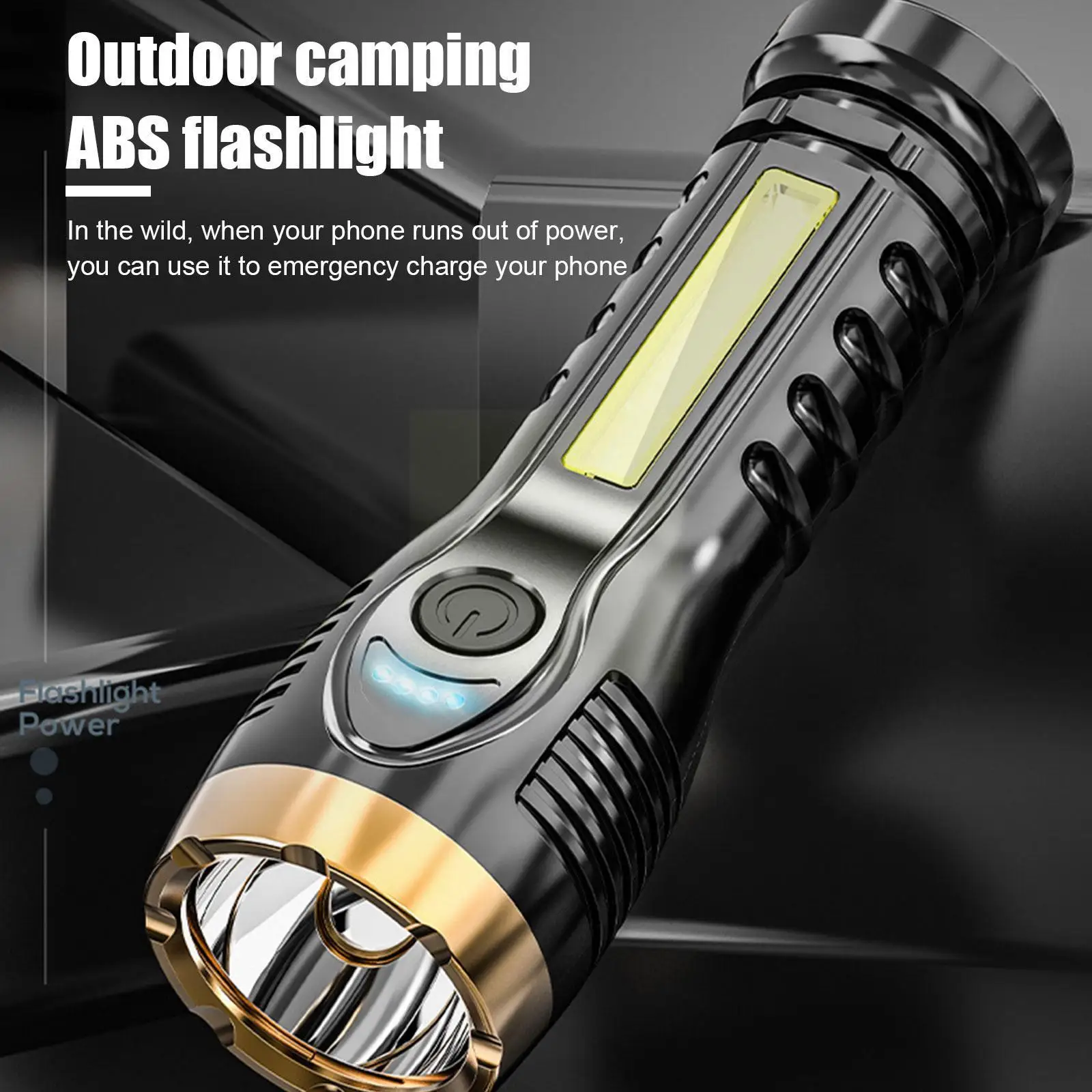 

Rechargeable Torch With Magnet Work Overhaul Torch ABS Car Camping Multi-purpose Torch Outdoor J4K1