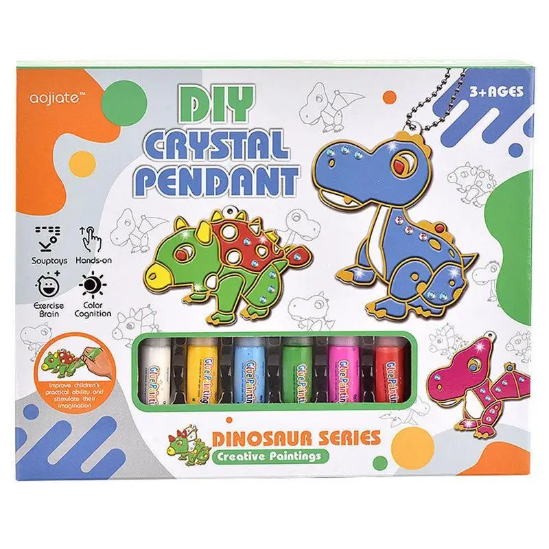 

DIY Christmas Crafts Fast Drying Paint Your Own Sets DIY Crystal Pendant Kit To Relieve Stress Kids Paint Set For New Year