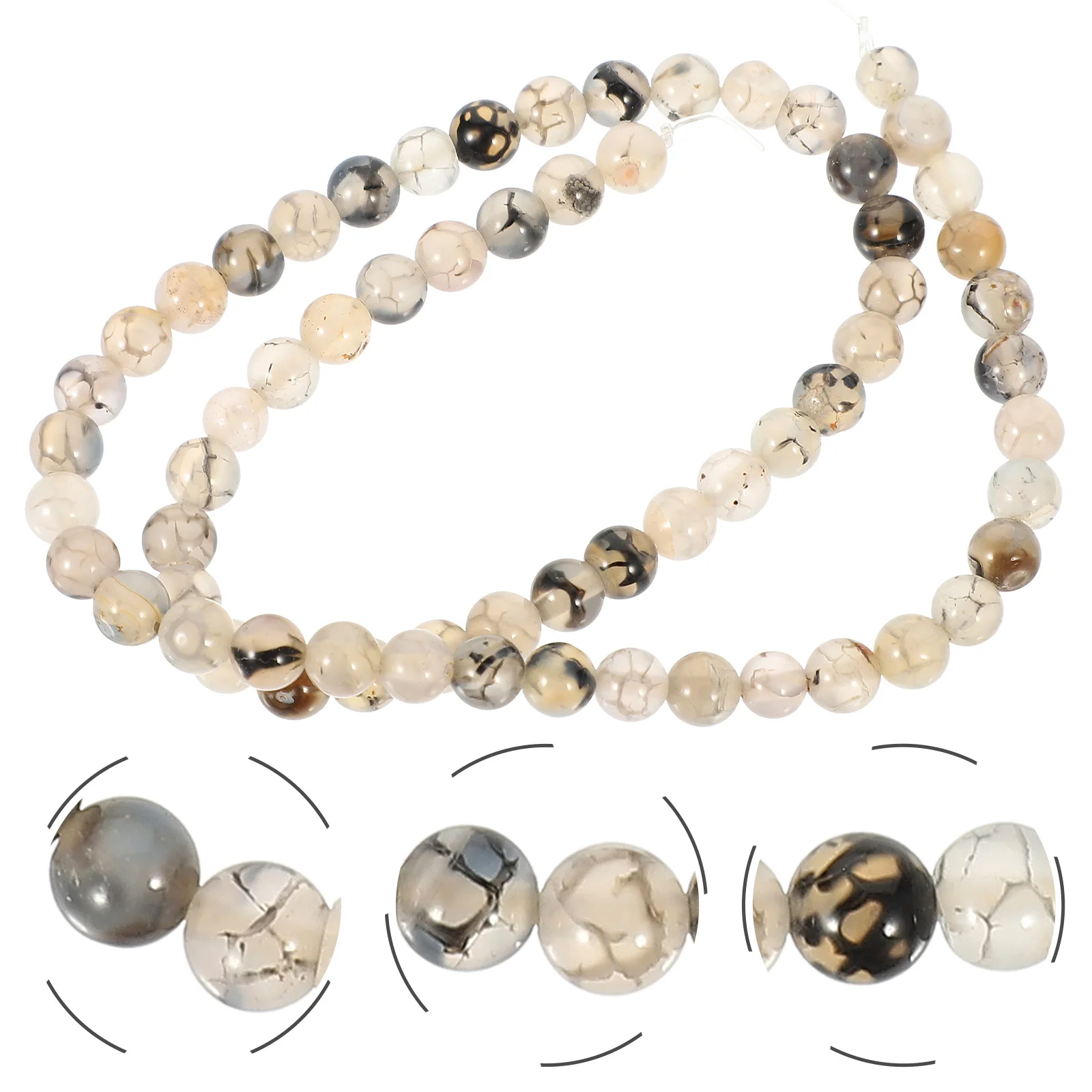 

Beads Stone Jewelry Loose Eye Beads Natural Gemstone Spacer Smooth Round Protection Gems Findings Blessingmaking Cat Lucky Mini