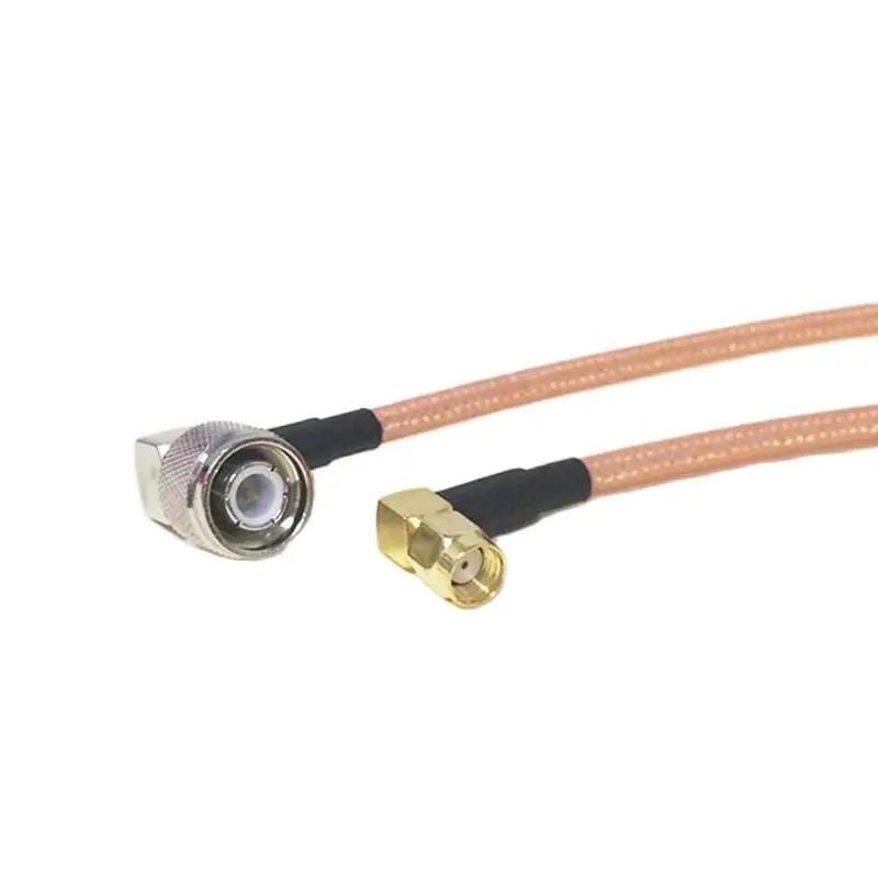 

TNC Right Angle Male RA Switch RP-SMA Plug 90-Degree RF Jumper Cable RG142 50CM 20" Low Loss for WIFI