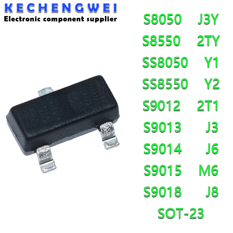 50 шт. S8050 S8550 SS8050 SS8550 S9012 S9013 S9014 S9015 S9018 J3Y STY Y1 Y2 2T1 J3 J6 M6 J8 SMD транзистор SOT23