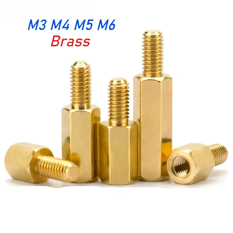 

Шестигранная латунная стойка, винт для колонны M3 M4 M5 M6 для поддержки печатной платы, проставка для материнской платы, стойка для печатной платы компьютера, шпилька
