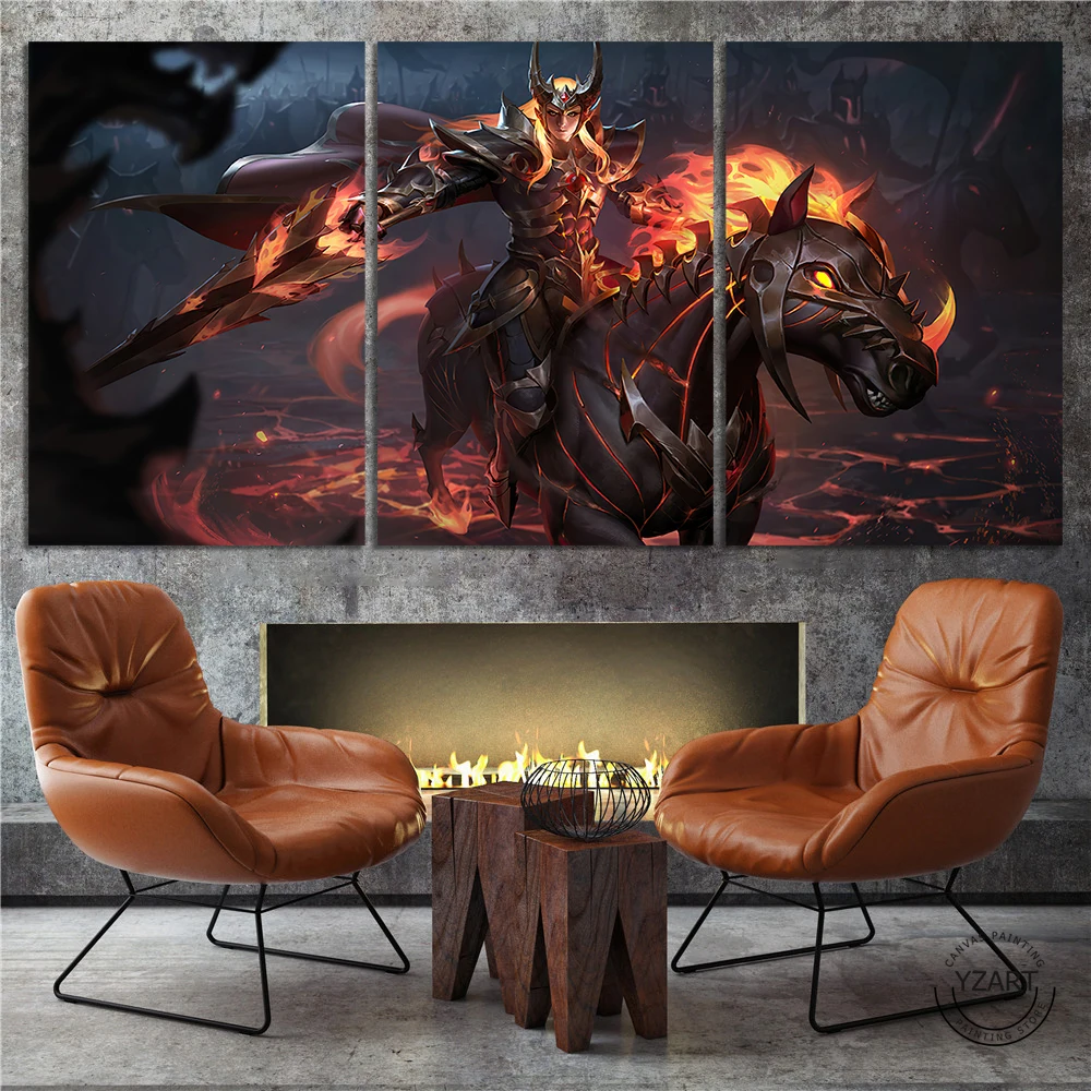 

5/3 шт. без рамки Leomord инферная душа мл обои для мобильных легенд постер для видеоигр Декор для комнаты настенное искусство подарок