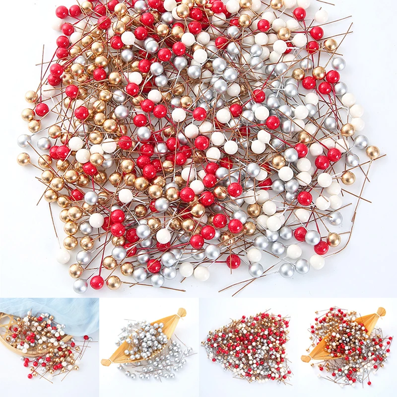 50 шт. мини-пластик имитация ягод искусственная красная вишня фрукты свадебный