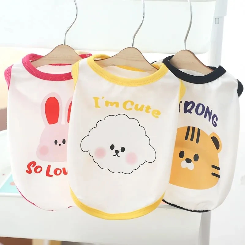 

Dogs Pet Vests Chihuahua Pet Vest Yorkshire Pug Summer Pet Vest Cute Animal Pet Dog Clothes T-shirt Bear Sheep Clothing Cotton