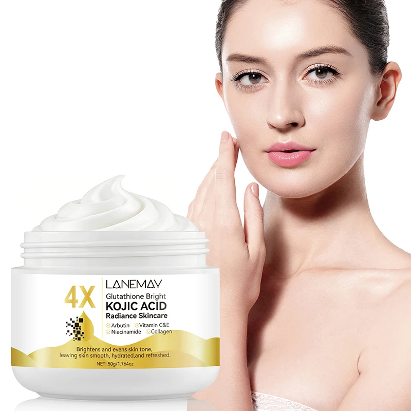 Фото Крем-лосьон для лица с койевой кислотой, глутатионом и витамином С для выравнивания тона кожи, глубокого увлажнения и питания, придающий сияние. №2