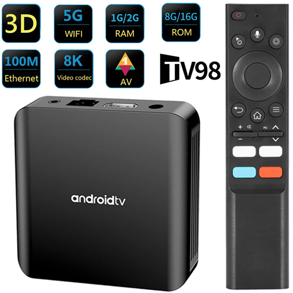 TV98 ATV PLUS Android 14.0 Smart TV Box Dual WIFI BT5.0 4K HD Медиаплеер 2 ГБ 16 Телеприставка Allwinner H313 Quad Core |