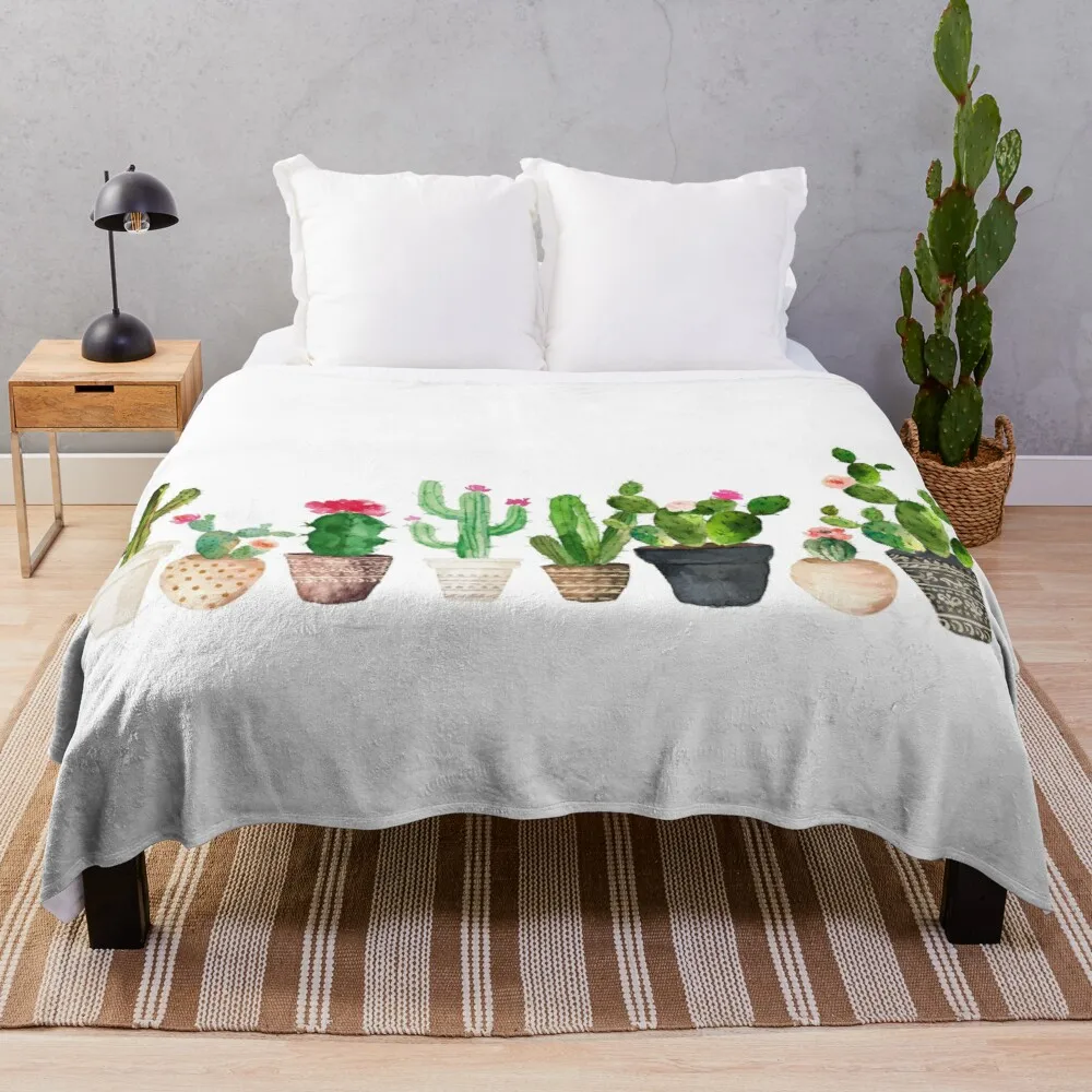 

Cactus Throw Blanket Velor Blankets Multi-Purpose Fluffy Blanket