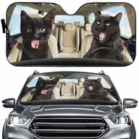 tup funny black cat driver front windshield sun shadefunny animal car windshield sunshadeautomotive cover keeps out uv rays pr