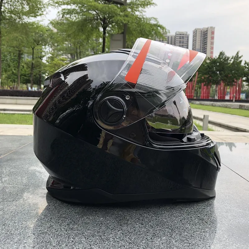 

Free Shipping Double Lens Racing Motocross Motorcycle Helmet With Inner Sun Visor Dual Visor Helmet motorcycle helmet