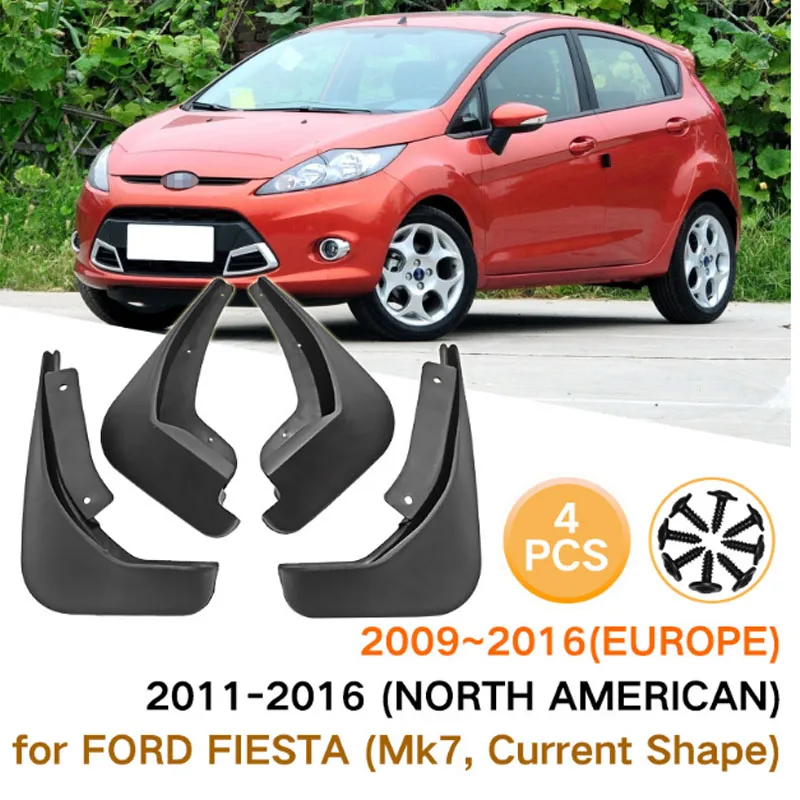 

4 шт., передние и задние щитки от грязи для Ford Fiesta Hatchback 2009-2017