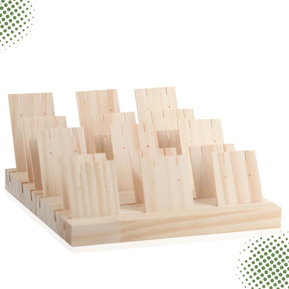 

Coat Hangers Jewelry Stand Wooden Dressing Table Necklace Holder Bamboo Display