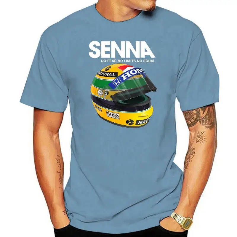 

Ayrton Senna Racing Helmet Man T-Shirt Clothing New 100% Cotton Tees Large Size Crewneck Short Sleeves T Shirt Novelty