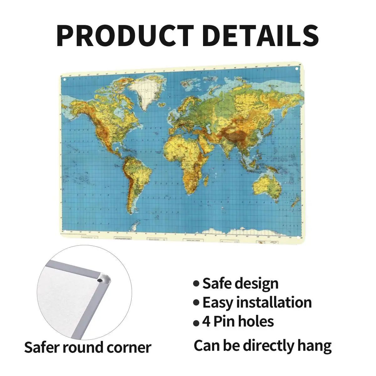 Металлическая карта мира 1947 года