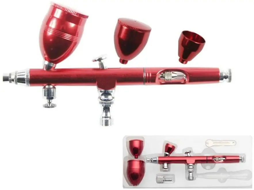 Новый Профессиональный Аэрограф Двойного Действия JOYSTAR 0 3 мм краскопульт с тремя